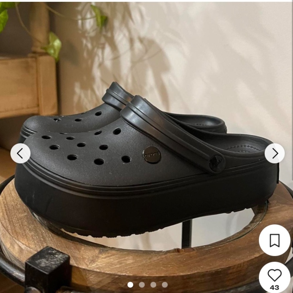 ISO: crocband all black platform crocs